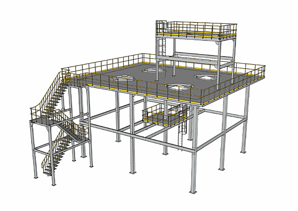 What is a steel structure industrial work platform and what are its advantages?