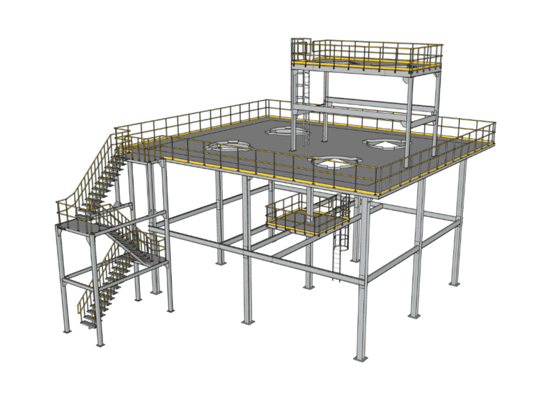 steel structure industrial work platform