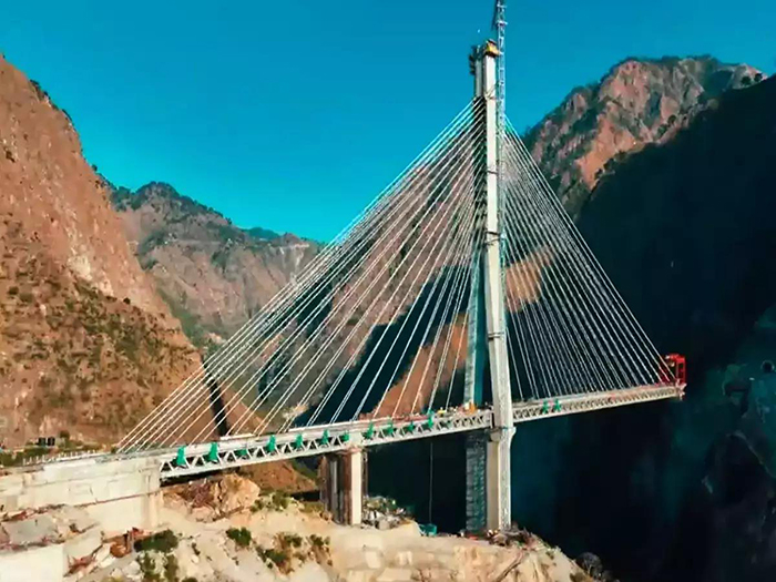 Anji Khad bridge steel structure