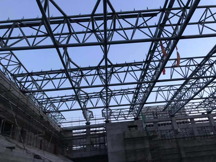 Steel structure space frame structure application building Shanghai Songjiang Stadium