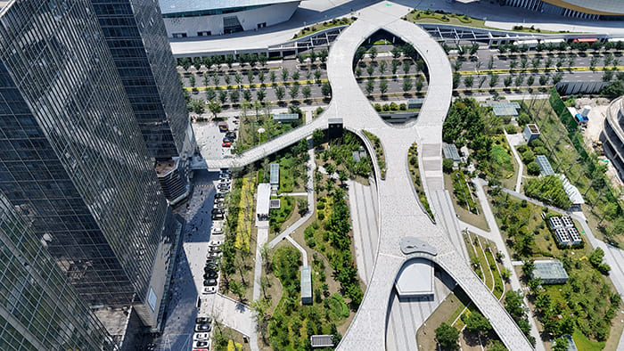 steel structure pedestrian bridge