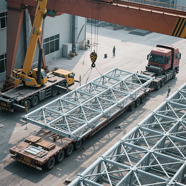 Delivery of Steel Structure in Sections
