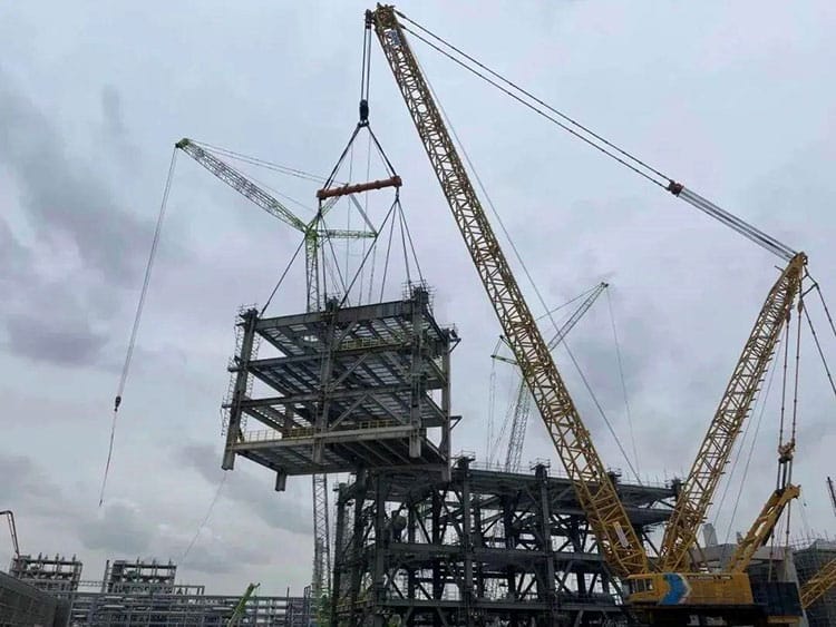 Modular factory construction frame hoisting Modular factory construction frame hoisting